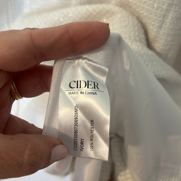 NWT CIDER TWEED U-NECKLINE SOLID MINI DRESS White Sleeveless Square Neck size XS - Picture 12 of 12